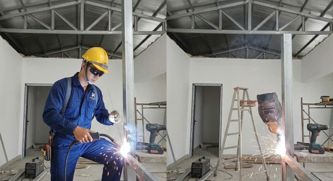Hình ảnh thợ cơ khí gia công sắt